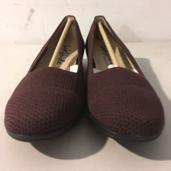 NWT LIFE STRIDE IMMY FLEX SOLE WEDGE LOAFERS COLOR PINOT NOIR 6W (WIDE) - Picture 8 of 16